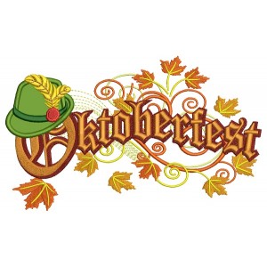 Oktoberfest Applique Machine Embroidery Design Digitized Pattern